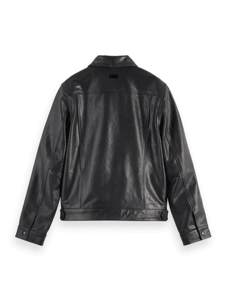 Scotch & Soda 178624 Trucker Leather Jacket - Image 3