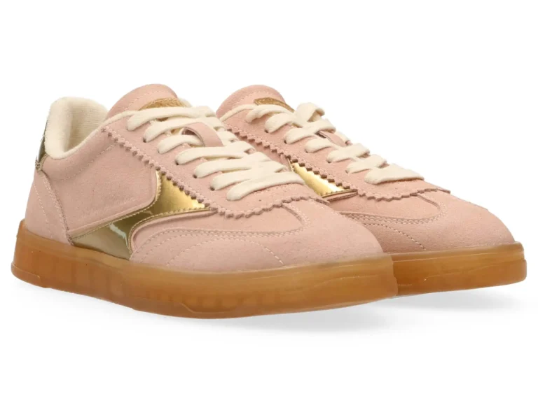 Scotch & Soda   Nixie Low Top Suede Trainers, Pink - Image 2