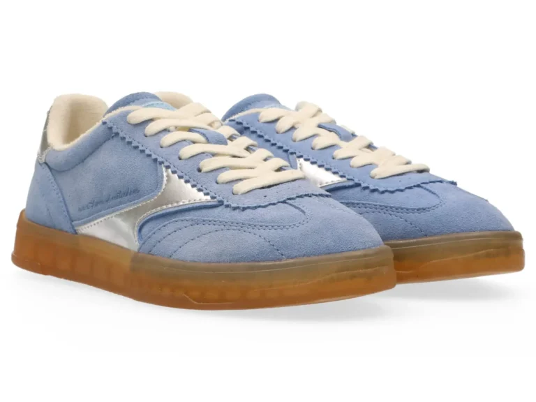 Scotch & Soda   Nixie Low Top Suede Trainers- Blue - Image 2