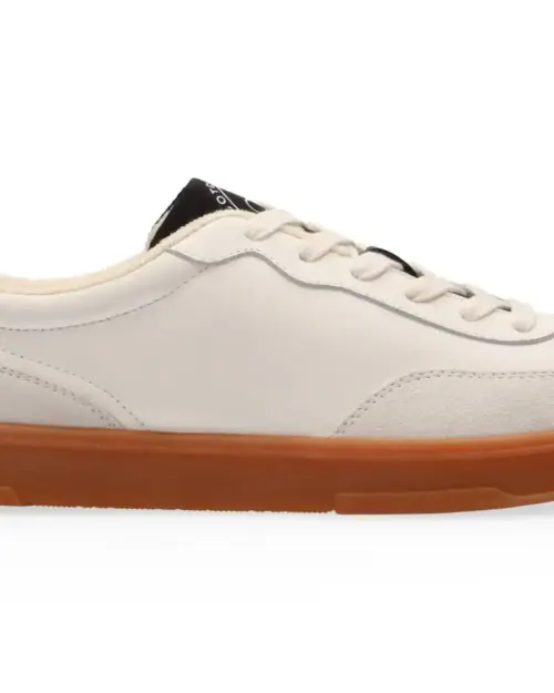 Scotch & Soda MEN Slim Leather Low Top Trainers white