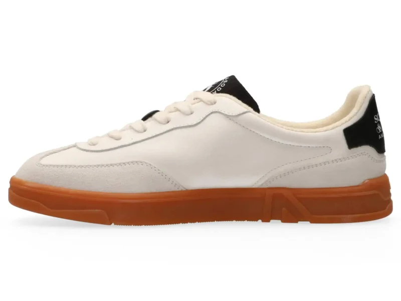 Scotch & Soda   Slim Leather Low Top Trainers - Image 3