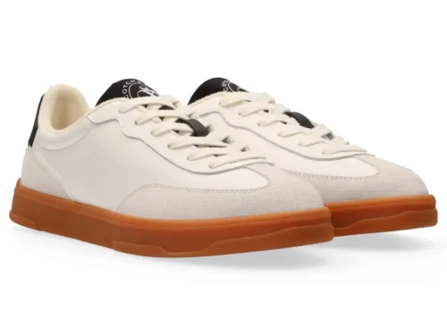 Alternative view of Scotch & Soda MEN Slim Leather Low Top Trainers white