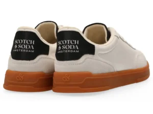 Scotch & Soda MEN Slim Leather Low Top Trainers white image2