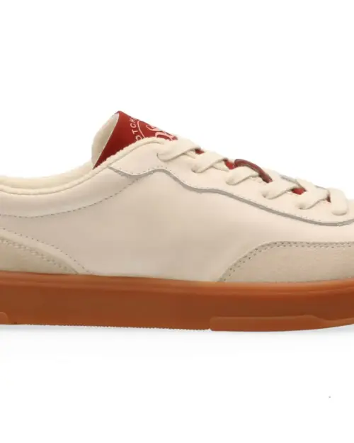Scotch & Soda MEN Slim Leather Low Top Trainers white