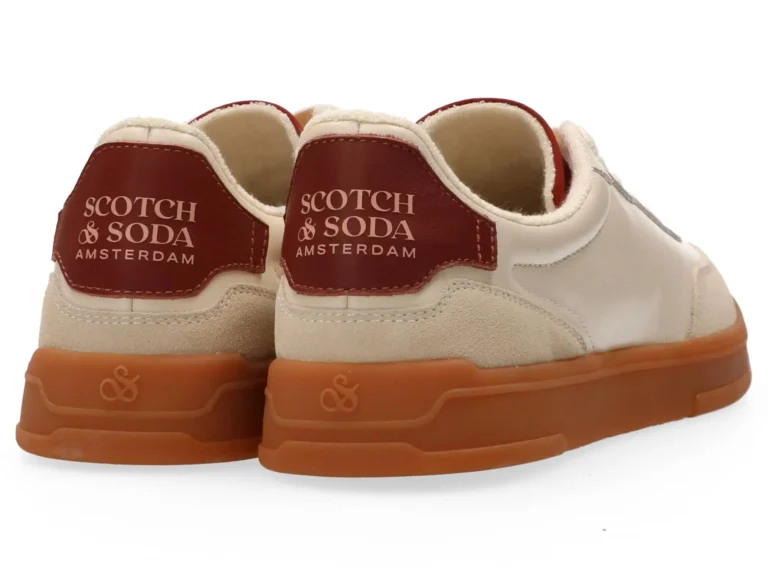 Scotch & Soda   Slim Leather Low Top Trainers - Image 4