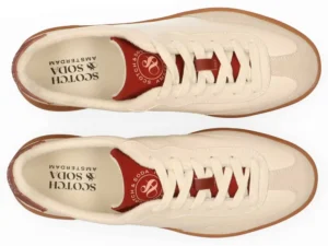 Scotch & Soda MEN Slim Leather Low Top Trainers white image3