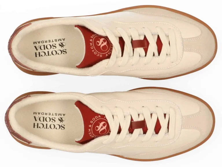 Scotch & Soda   Slim Leather Low Top Trainers - Image 5