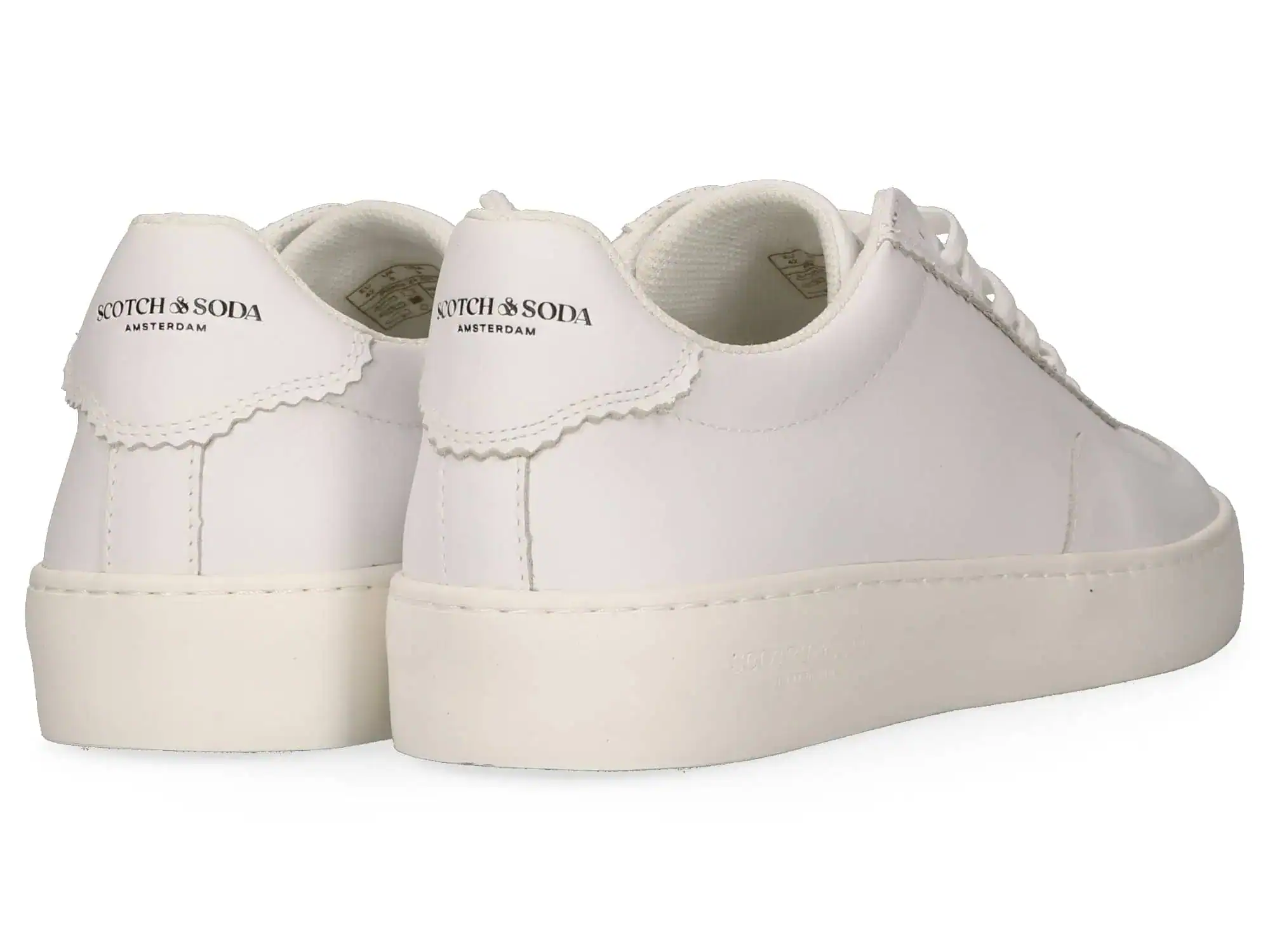 Scotch & Soda Plakka W - Scarpe Da Ginnastica Donna In Pelle, Suola In Gomma, Colore Bianco