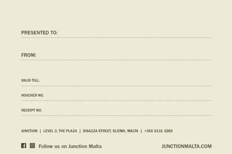 Junction GIFT VOUCHERS - to be used Instore only. - Image 5