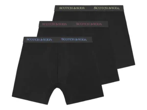 Scotch & Soda 3 pack Men's Solid Cotton Stretch Boxer shorts