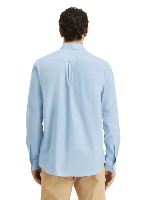 Scotch & Soda 179186 Essential Oxford Solid shirt blue - Image 3