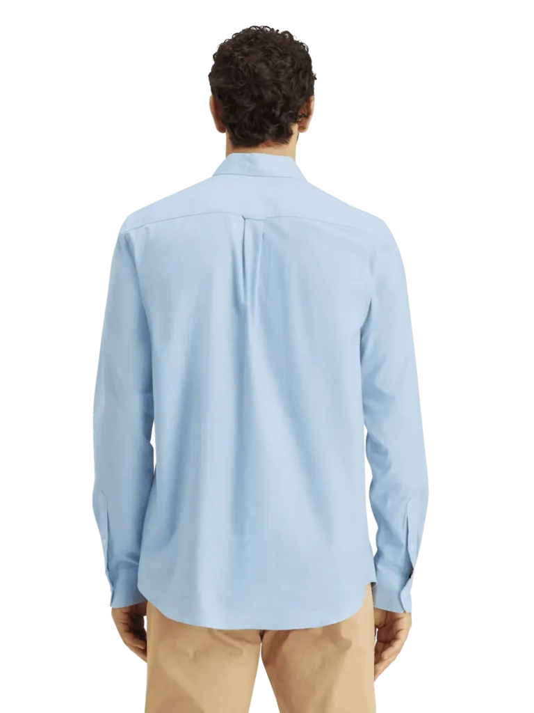 Scotch & Soda 179186 Essential Oxford Solid shirt blue - Image 3