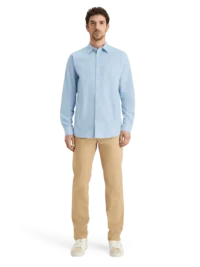 Alternative view of Scotch & Soda 179186 Essential Oxford Solid shirt blue