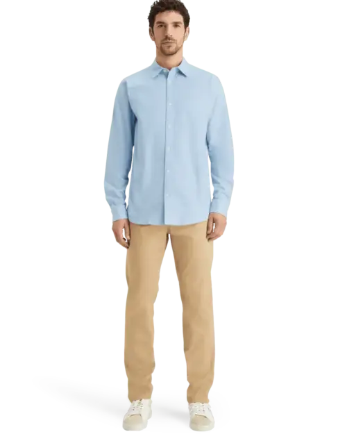 Alternative view of Scotch & Soda 179186 Essential Oxford Solid shirt blue