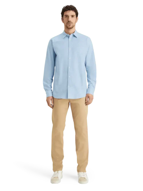 Alternative view of Scotch & Soda 179186 Essential Oxford Solid shirt blue