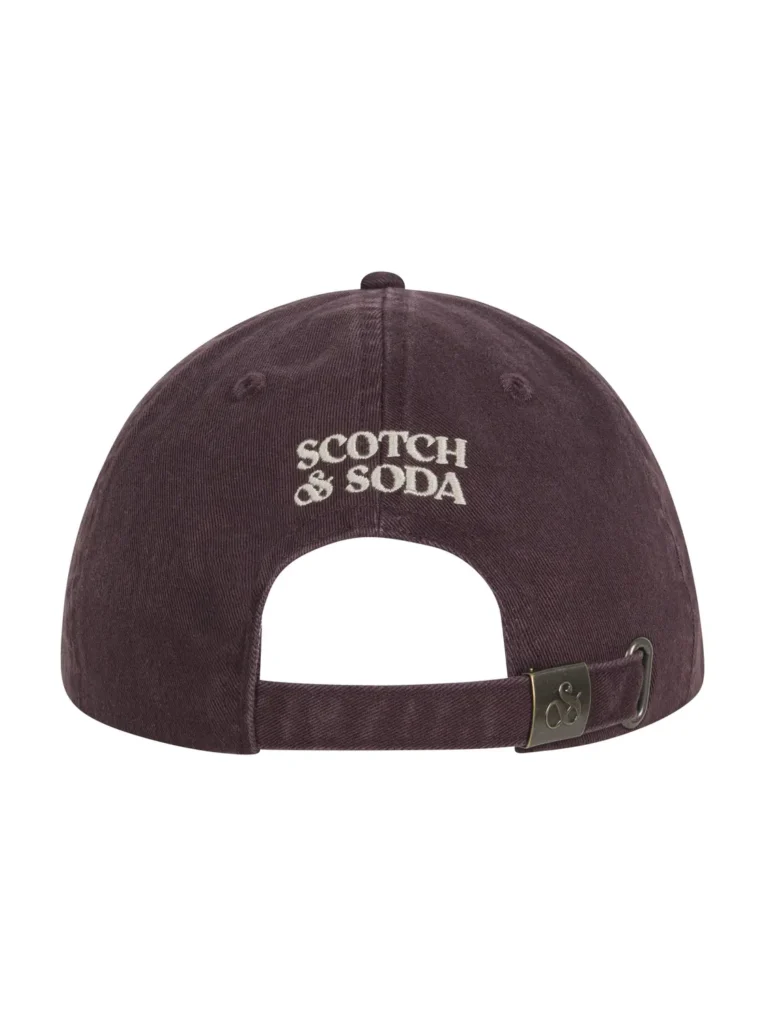 Scotch & Soda Cotton twill adjustable cap, Maroon - Image 2