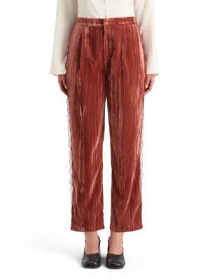 Scotch & Soda 178117 Lace trimmed velvet pant