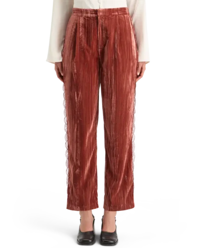 Scotch & Soda 178117 Lace trimmed velvet pant