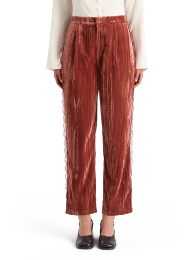 Scotch & Soda 178117 Lace trimmed velvet pant