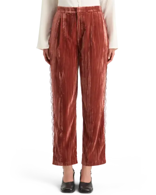 Scotch & Soda 178117 Lace trimmed velvet pant
