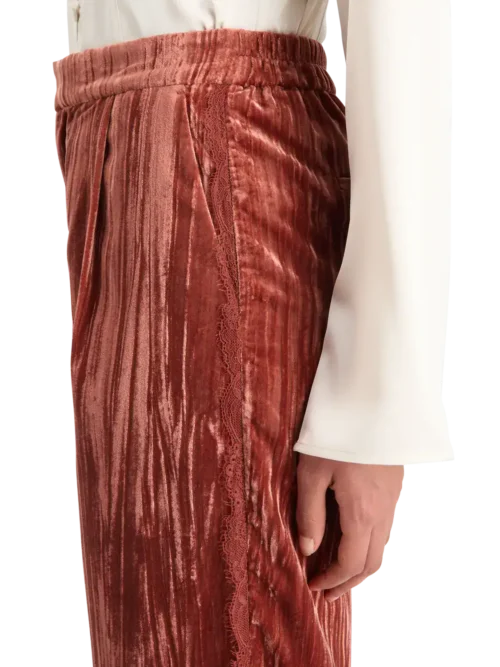 Scotch & Soda 178117 Lace trimmed velvet pant - Image 3