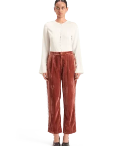 Alternative view of Scotch & Soda 178117 Lace trimmed velvet pant