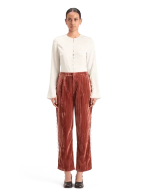 Alternative view of Scotch & Soda 178117 Lace trimmed velvet pant