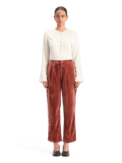Alternative view of Scotch & Soda 178117 Lace trimmed velvet pant