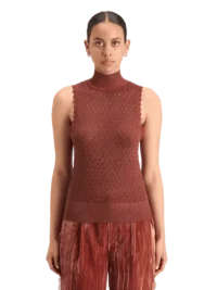 Scotch & Soda 178196 Metallic pointelle knitted tank