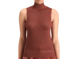 Scotch & Soda 178196 Metallic pointelle knitted tank