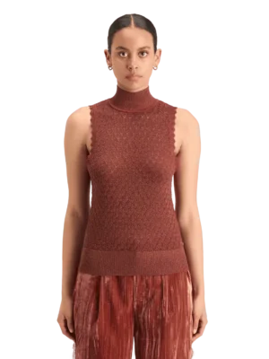 Scotch & Soda 178196 Metallic pointelle knitted tank