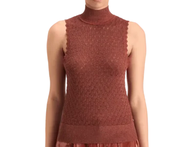 Scotch & Soda 178196 Metallic pointelle knitted tank