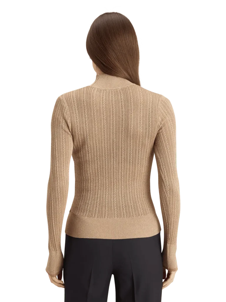 Scotch & Soda 178902   Metallic pointelle fitted pullover - Image 2