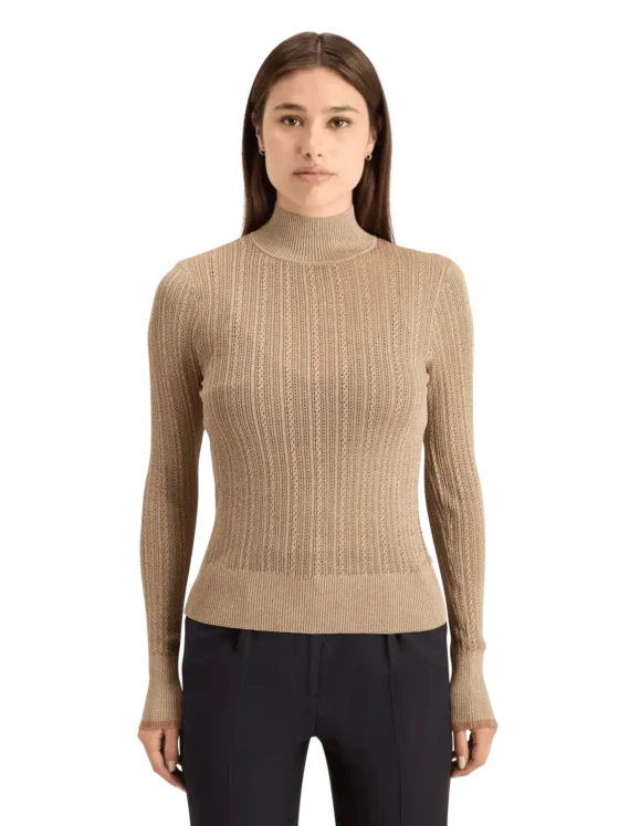 Scotch & Soda 178902   Metallic pointelle fitted pullover