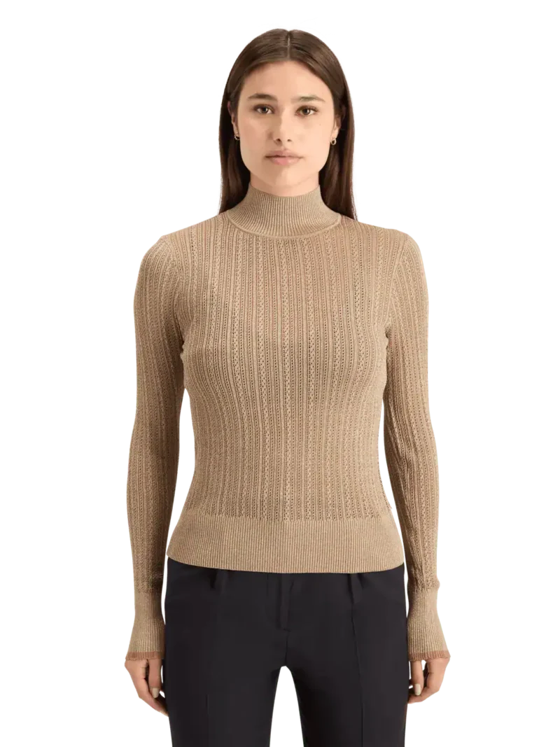 Scotch & Soda 178902   Metallic pointelle fitted pullover