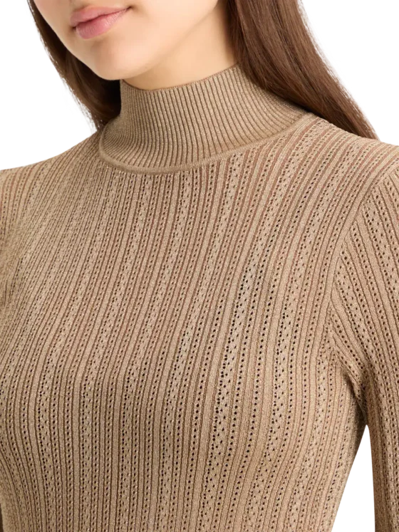 Scotch & Soda 178902   Metallic pointelle fitted pullover - Image 3