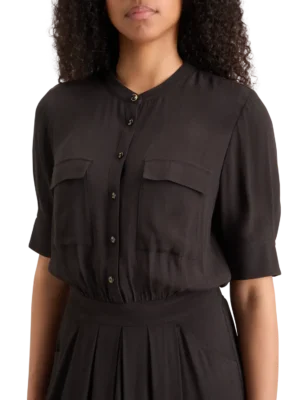 Alternative view of Scotch & Soda 178992: Crepe midi dress with chest pocket, Evening Black