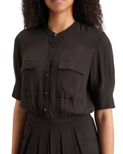 Alternative view of Scotch & Soda 178992: Crepe midi dress with chest pocket, Evening Black