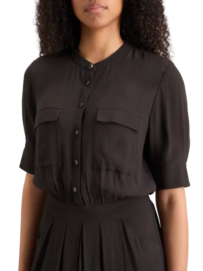 Alternative view of Scotch & Soda 178992: Crepe midi dress with chest pocket, Evening Black