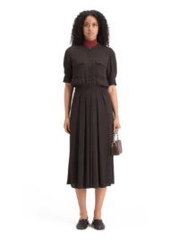 Scotch & Soda 178992: Crepe midi dress with chest pocket, Evening Black