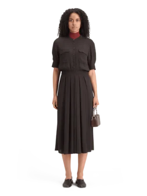 Scotch & Soda 178992: Crepe midi dress with chest pocket, Evening Black