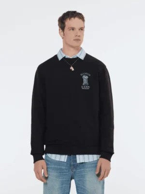 Scotch & Soda 179897 Sweatshirt with left chest artwork