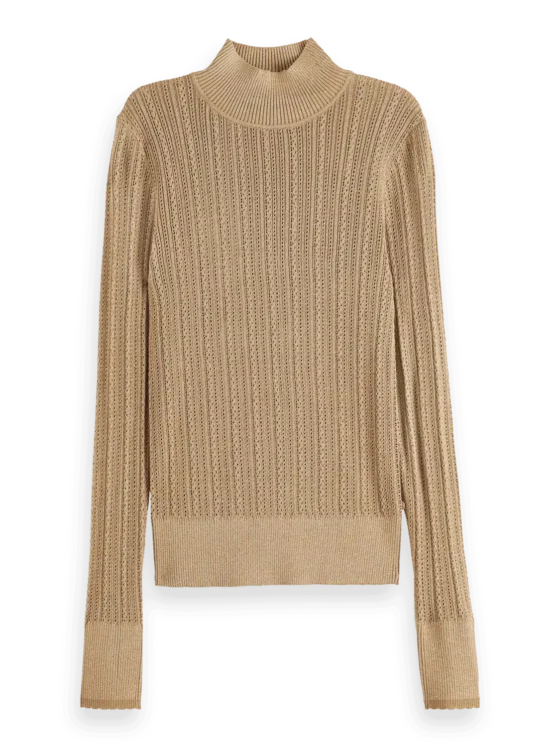 Scotch & Soda 178902   Metallic pointelle fitted pullover - Image 6