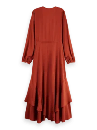 Alternative view of Scotch & Soda 180391 Viscose jacquard midi wrap dress