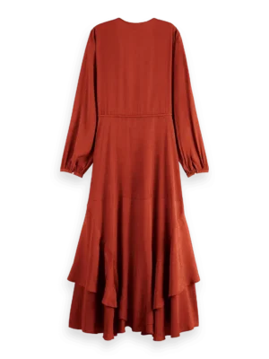 Alternative view of Scotch & Soda 180391 Viscose jacquard midi wrap dress