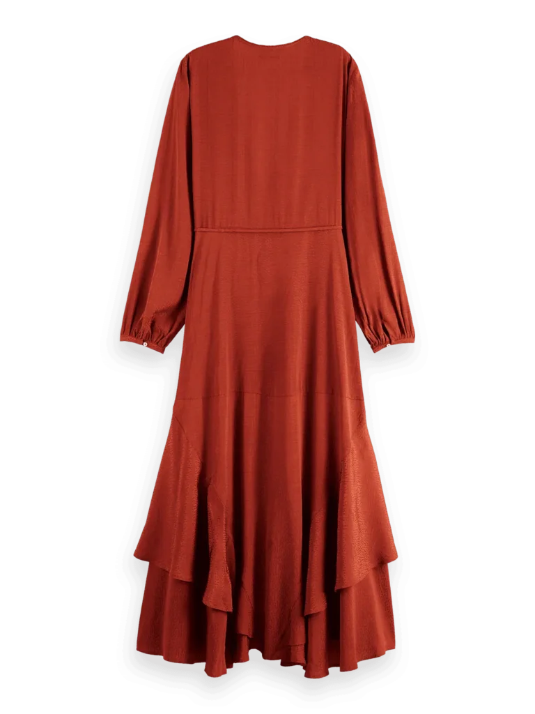 Scotch & Soda 180391 Viscose jacquard midi wrap dress - Image 2