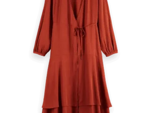 Scotch & Soda 180391 Viscose jacquard midi wrap dress