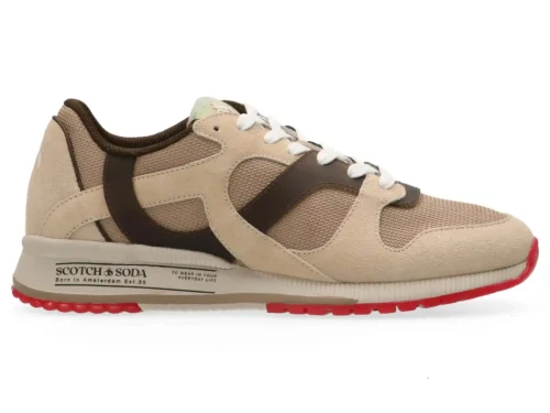 Scotch & Soda MEN Vivex Suede low trainers beige
