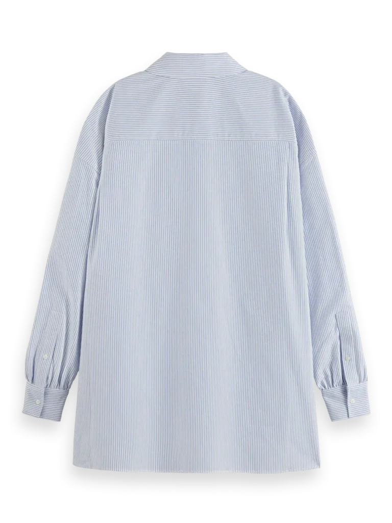 Scotch & Soda 179235 :  Essential girlfriend poplin shirt, Pinstripe - Image 3