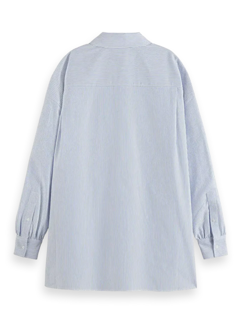 Scotch & Soda 179235 :  Essential girlfriend poplin shirt, Pinstripe - Image 3